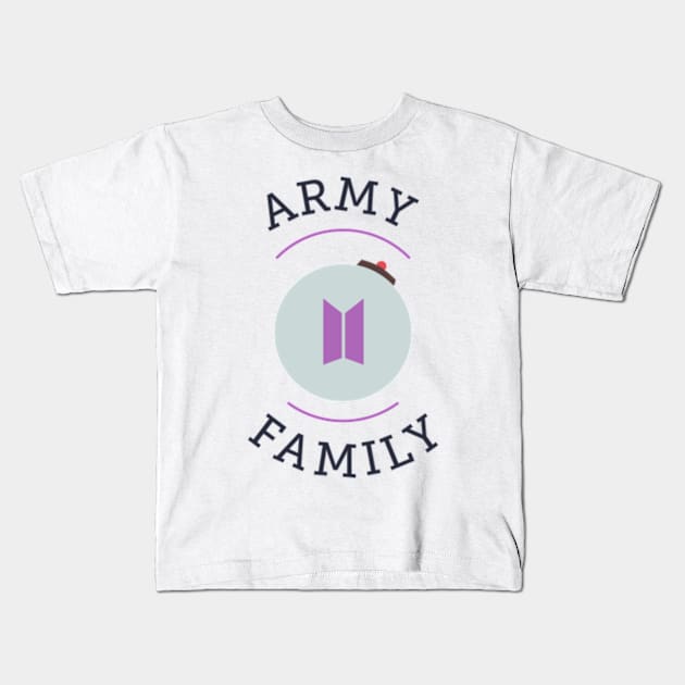 BTS ARMY family logo Kids T-Shirt by Oricca